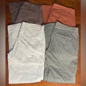 Lot of 4 Mens Pants Khaki Chino Waist 31 Length 32 J Crew and Gap